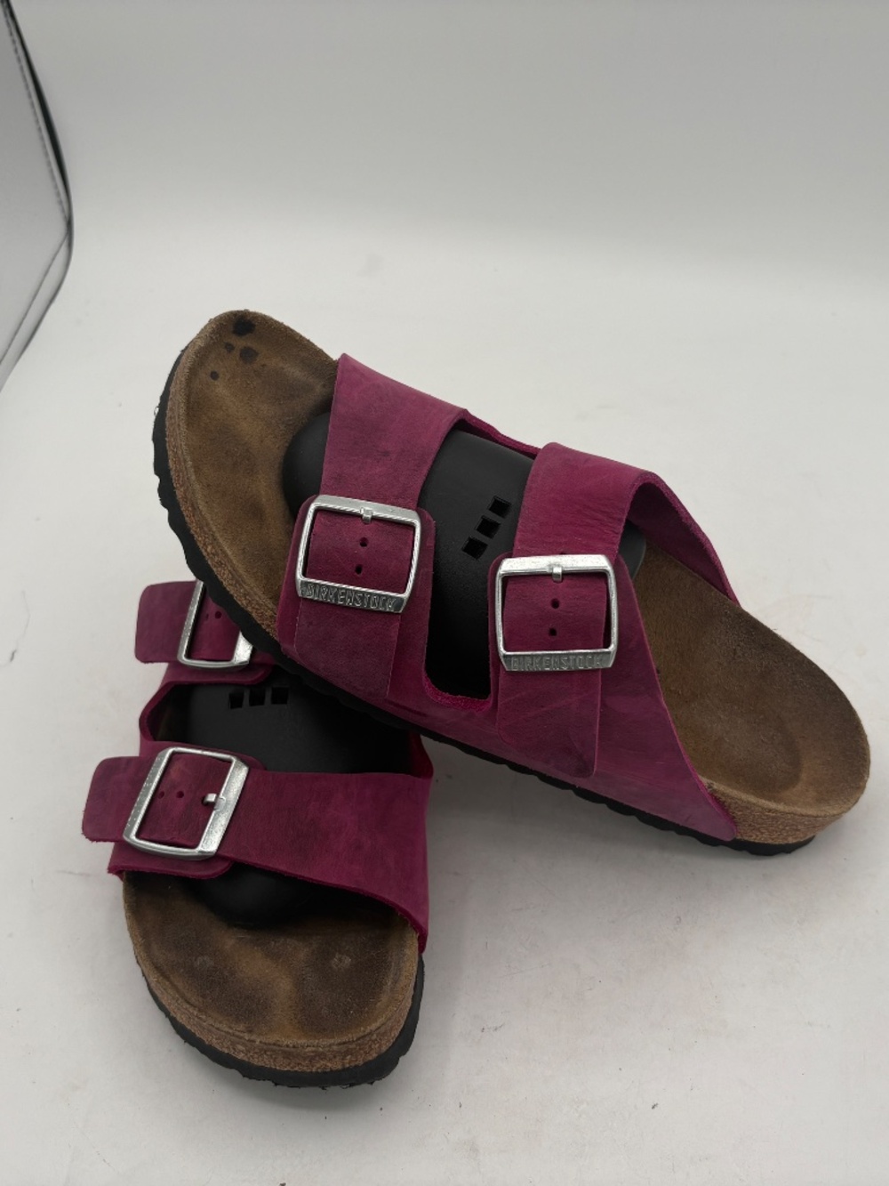 Birkenstock Arizona Festival Fuchsia Oiled Leather Women’s Sandals 41 US 10-10.5 - Picture 12 of 14